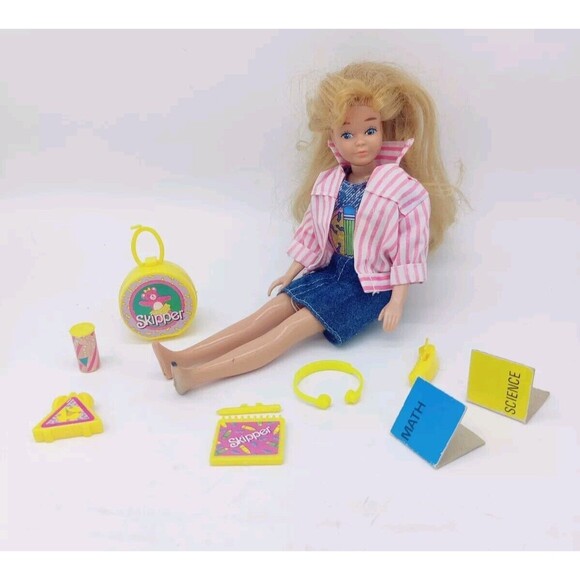 Vintage 1988 Skipper Teen Time Lot Doll Clothes Accessories 16pcs Barbie Mattel - Picture 4 of 16